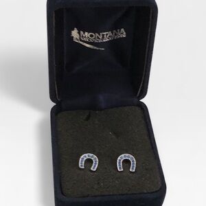 Montana Silversmiths Blue Rhinestone Earrings